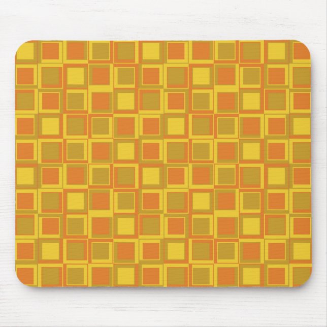 Tapis De Souris Carrés de style Orange des années 70 (Devant)