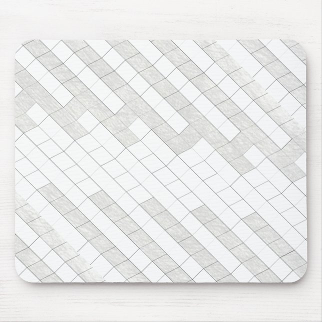 Tapis De Souris carrés en zigzag gris... (Devant)