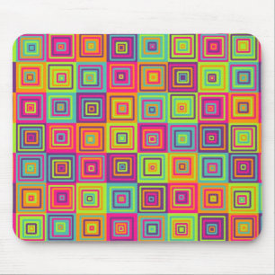 Tapis De Souris Carrés géométriques colorés