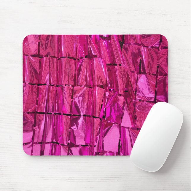 Tapis De Souris Carrés Magenta Foil (Avec souris)