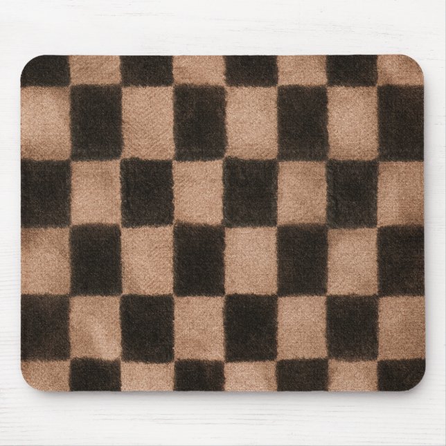 Tapis De Souris Carrés noirs orange (Devant)