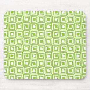 Tapis De Souris Carrés rétro - Martian Green sur Blanc