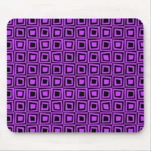 Tapis De Souris Carrés rétro - Neon Purple sur Noir