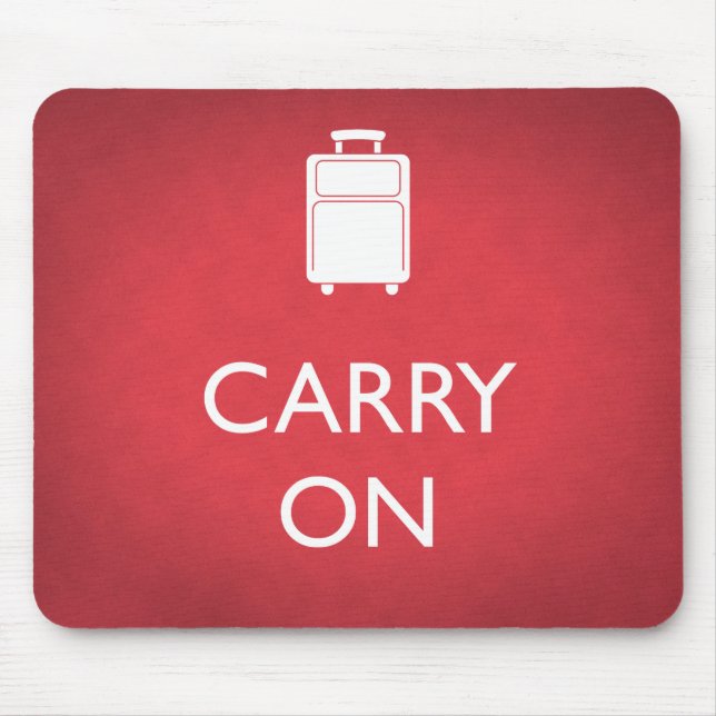 Tapis De Souris CARRY ON - Luggage - Funny Red (Devant)