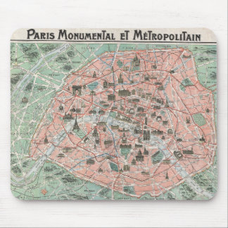 Tapis De Souris Carte 1932 d'art déco de Paris, France
