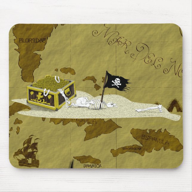 Tapis De Souris Carte #1 de pirate (Devant)