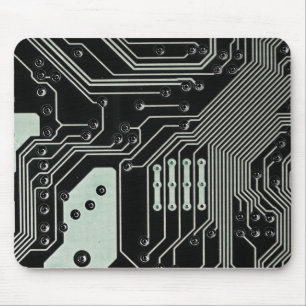 Tapis De Souris Carte à circuit noir technologique