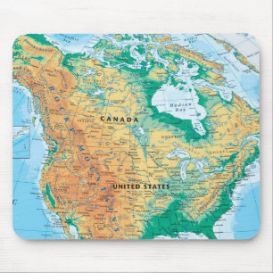 Tapis De Souris Carte Amérique du Nord