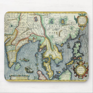 Tapis De Souris Carte antique de l'Asie du Sud-Est par Mercator / 