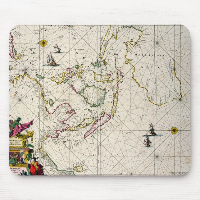 Tapis De Souris Carte antique des Indes est (Devant)
