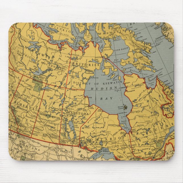 Tapis De Souris Carte antique du Canada (Devant)