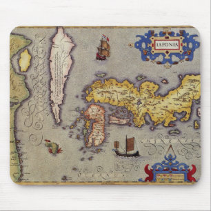 Tapis De Souris Carte antique du Japon par Mercator et Hondius