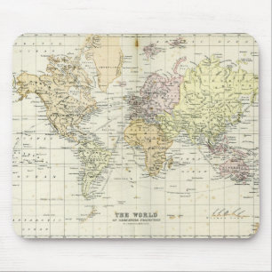Tapis De Souris Carte antique du monde