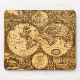 Tapis De Souris Carte antique du monde