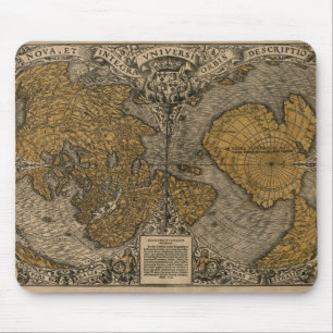 Tapis De Souris Carte antique du monde du classique 1531 par