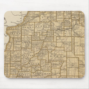 Tapis De Souris Carte Atlas de l'Illinois
