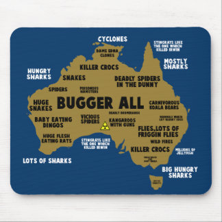 Tapis De Souris Carte australienne drôle