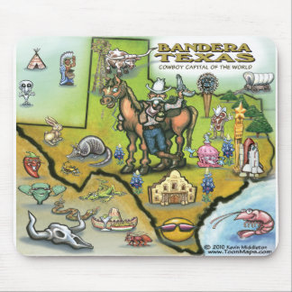Tapis De Souris Carte Bandera TEXAS