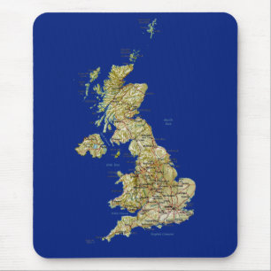 Tapis De Souris Carte BRITANNIQUE Mousepad