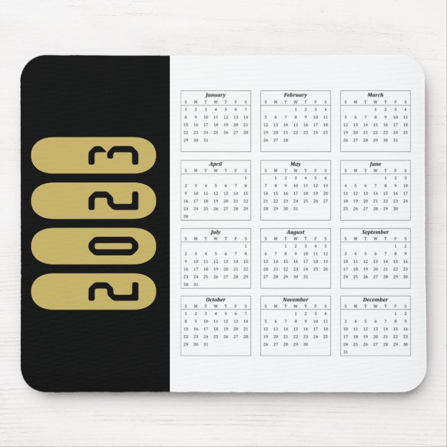 Tapis De Souris Carte Calendrier 2023 (Devant)