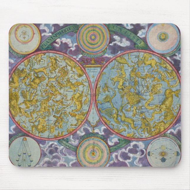 Tapis De Souris Carte céleste des planètes (Devant)