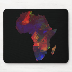 Tapis De Souris Carte continente colorée d'art de l'Afrique