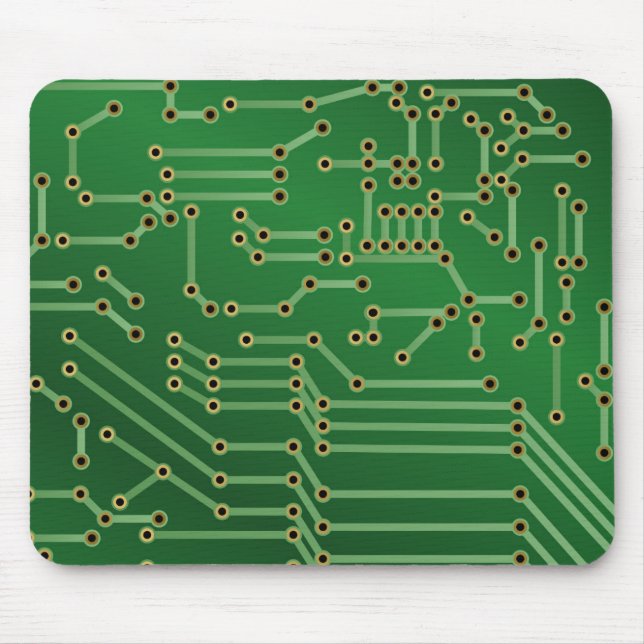Tapis De Souris Carte cool Circuit Vert ordinateur (Devant)