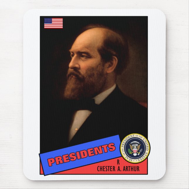 Tapis De Souris Carte de baseball de Chester A. Arthur (Devant)