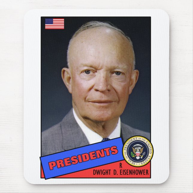 Tapis De Souris Carte de baseball de Dwight D. Eisenhower (Devant)