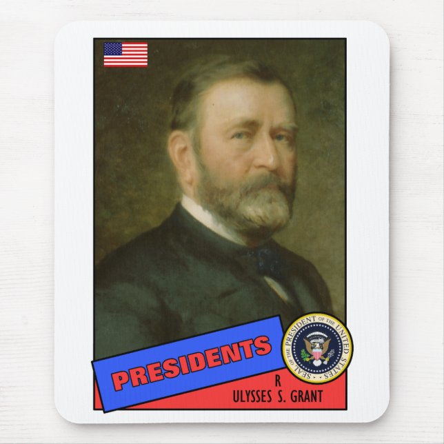 Tapis De Souris Carte de baseball d'Ulysses S. Grant (Devant)