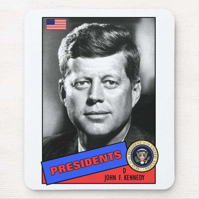 Tapis De Souris Carte de baseball John F. Kennedy (Devant)