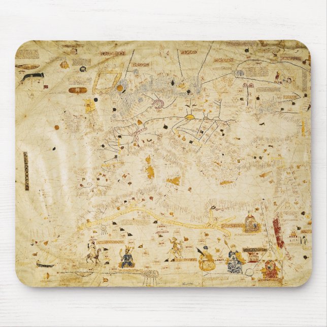 Tapis De Souris Carte de Charles V, carte de Mecia (Devant)