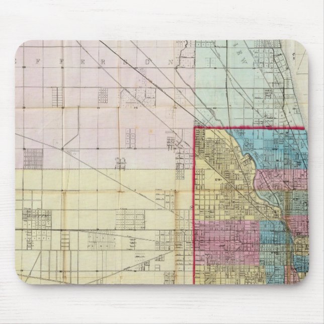 Tapis De Souris Carte de Chicago (Devant)