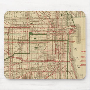 Tapis De Souris Carte de Chicago par Blanchard