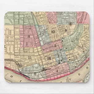 Tapis De Souris Carte de Cincinnati par Mitchell
