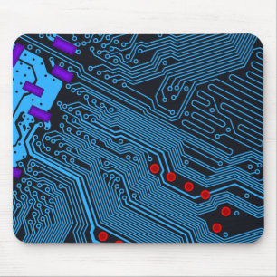 Tapis De Souris Carte de circuit bleu