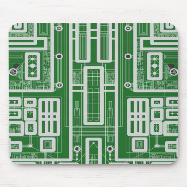 Tapis De Souris Carte de circuit géométrique (Devant)