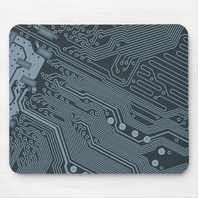 Tapis De Souris Carte de circuit gris (Devant)