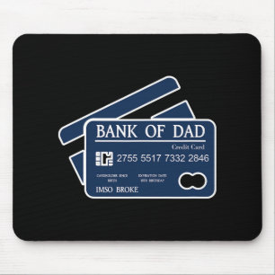 Tapis De Souris Carte De Crédit Banque De Papa Imso Fauché Blague