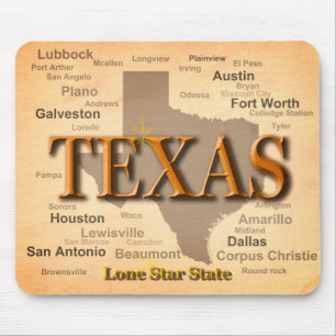 Tapis De Souris Carte de cru du Texas