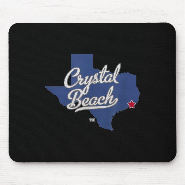 Tapis De Souris Carte de Crystal Beach Texas Tx (Devant)