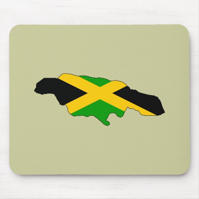 Tapis De Souris Carte de drapeau de la Jamaïque (Devant)