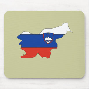 Tapis De Souris Carte de drapeau de la Slovénie