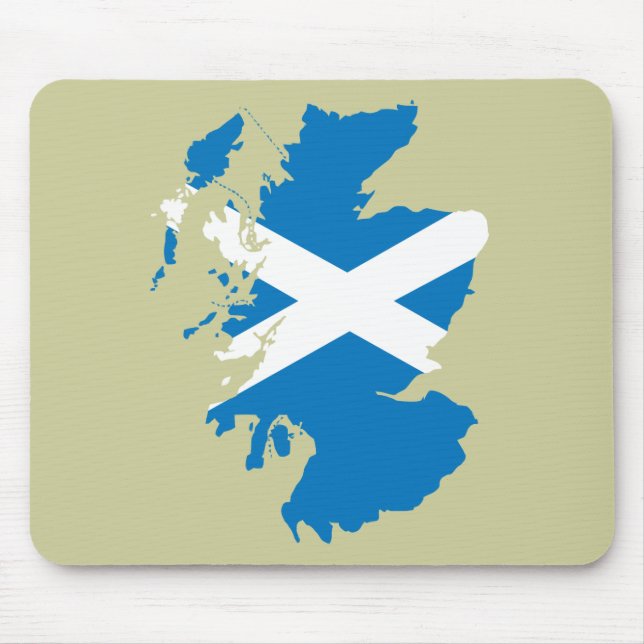 Tapis De Souris Carte de drapeau de l'Ecosse (Devant)