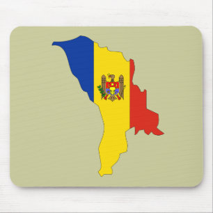 Tapis De Souris Carte de drapeau de Moldau