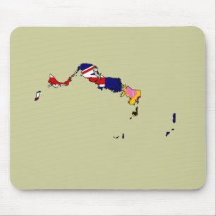 Tapis De Souris Carte de drapeau de Turcs et de la Caïques