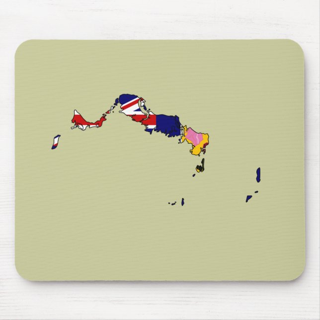 Tapis De Souris Carte de drapeau de Turcs et de la Caïques (Devant)
