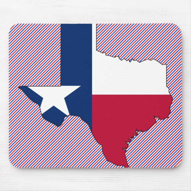Tapis De Souris Carte de drapeau du Texas (Devant)