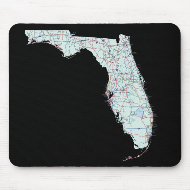 Tapis De Souris Carte de Floride Mousepad (Devant)