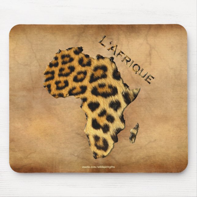 Tapis De Souris Carte de Fourrure de léopard AFRICA Wildlife Serie (Devant)